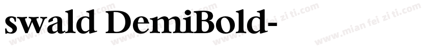 swald DemiBold字体转换